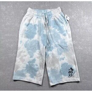 Disney Mickey Mouse Shorts Mens Size XS X-Small Adult Tie-Dye Knit Long Pocket